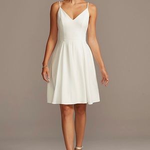 David’s Bridal Spaghetti Strap Stretch Bride Dress